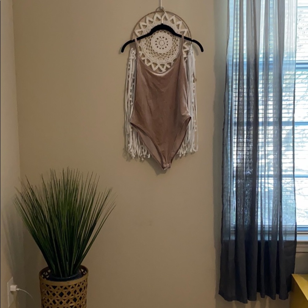 Nude Velvet Bodysuit
